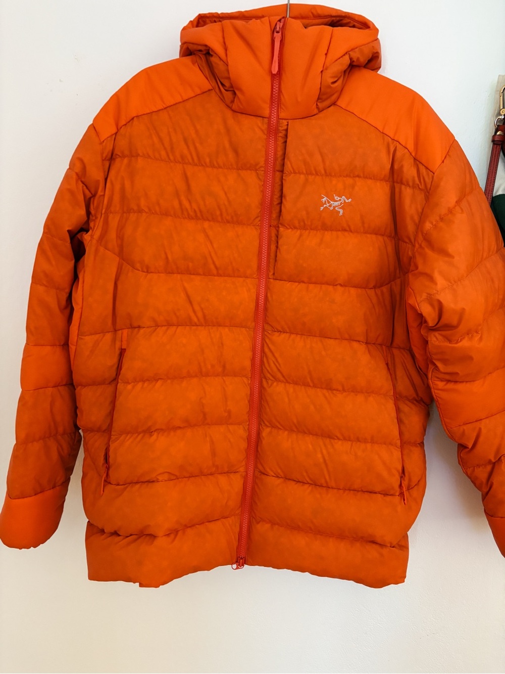 Arc'teryx Men’s Thorium Hoody Down Filled Jacket Orange Hooded Puffer Jacket XL